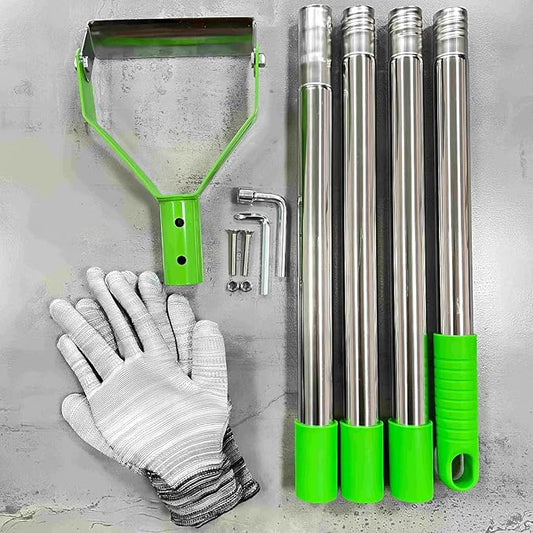 Gardening Hoe | Heavy Duty Loop Long Handle Shovel - Metal Weeder Scraper Gardening Hoe | for Digging Trenching Loosening Hoeing Edging Farm Lawn Backyard Patio Flower Bed