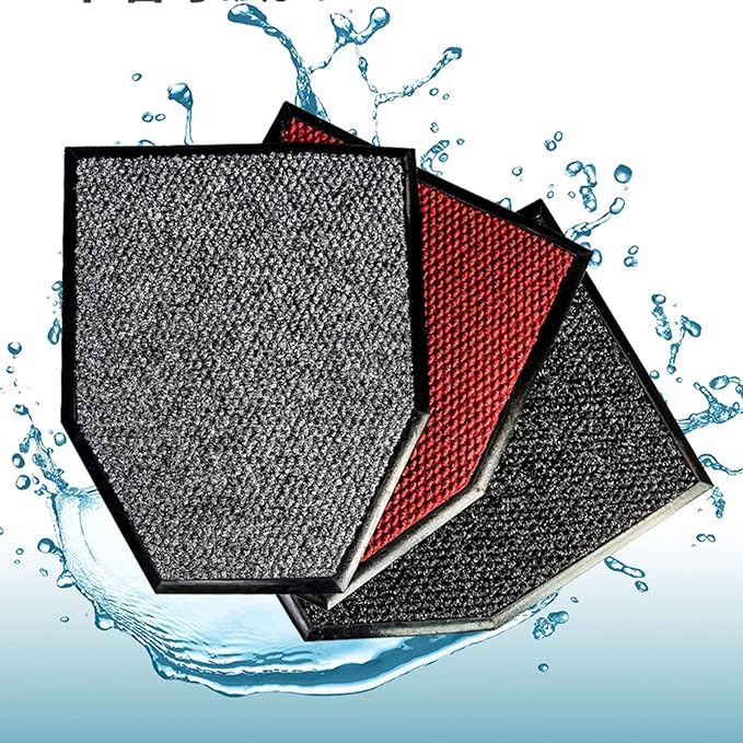 Urinal Floor Mats (2 Pack), Reusable/Washable Urinal Floor Rug, Bathroom Floor Protector Absorbent Deodorization Urinal Carpet, Men's Restroom Pee Pad Non-Slip Urine Mat