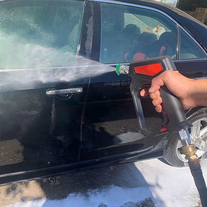 RIDGE WASHER Pressure Washer Gun 5000 PSI, 12 GPM, High Pressure Spray Gun with 1/4" Quick Connector, 3/8'' Quick Connect, M22-14 mm and M22-15 mm Fitting