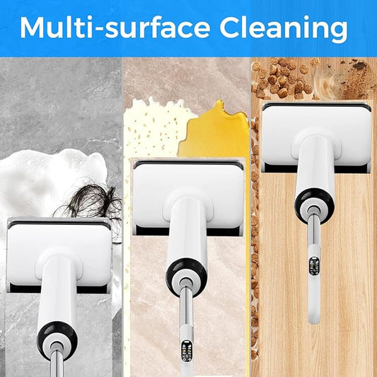 Wet Dry Vacuum Cleaner, 180° Lay-Flat Cordless Vacuum Mop Combo with Edge Cleaning, All-in-One Floor Cleaner for Hard Floors, 45mins Runtime, Full-Path Self-Cleaning&185℉ Flashdry