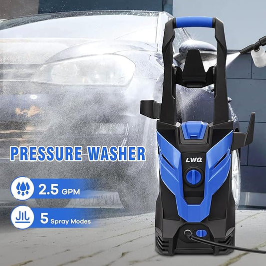 Pressure Washer, Power Washer with 4 Quick Connect Nozzles 1 Foam Cannon, Pressure Cleaning Machine for Cars/Fences/Driveways/Patios/Home Cleaning