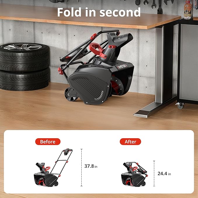 18-Inch Electric Snow Blower, 30 FT Throw Distance, 15-Amp Corded Snow Thrower, 2200 RPM Motor, Lightweight Snow Removal Machine for Driveway, Sidewalk, Patio & Small Yard