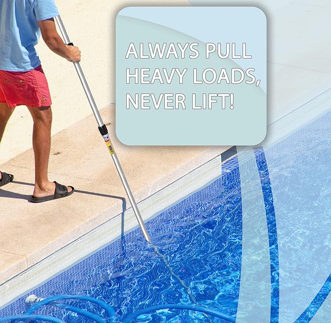 Skimlite Dually 9018 Telescopic Pool Pole 6-18 Ft Dual Locking Long Lasting Light Weight Aluminum, Easy Grip, Adjustable Telescoping Cleaning Pole with Threaded Adapter for Universal Accessories