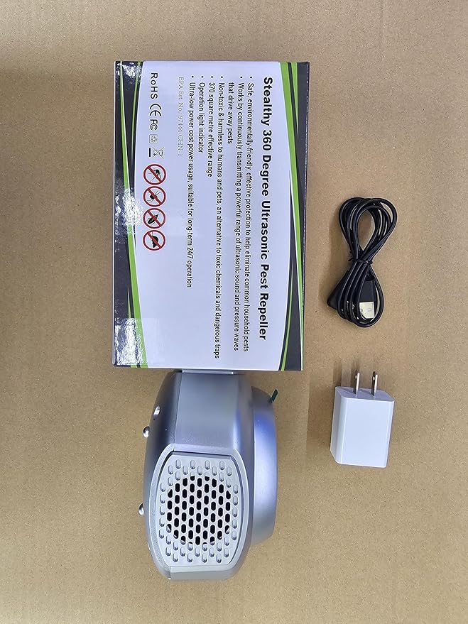 Ultrasonic Pest Repellent Plug in Electronic Device Mouse Traps,Mice Rat Squirrel Spider Repeller for Indoor Use,House Kitchen Garage Basement Office Attic 3 Modes Silver