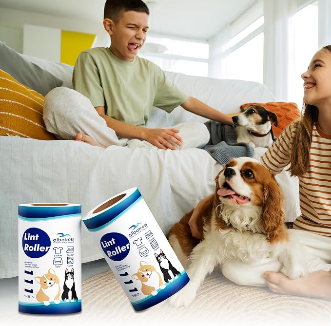 Albatross Health New England 999 Sheets Lint Rollers Refills, 9 Rollers | Easy to Peel, Home Cleaning, Lint Remover for Clothes, Furniture, Couch, Car Seats, Designed for Pet Owners - Image 6