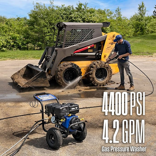 Westinghouse WPX4400 Gas Pressure Washer, 4400 PSI and 4.2 Max GPM, Spray Gun and Wand, 5 Nozzle Set, for Cars/Fences/Driveways/Homes/Patios/Furniture