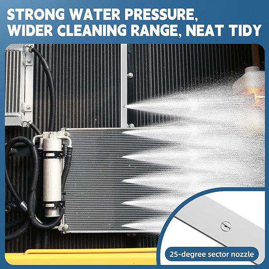 Radiator Cleaning Wand, Fit Vehicle Radiator Cleaning 34'' with 25° Fan Nozzle, 4500 PSI Dual-Mode Air for Cars, Trucks, and Other Vehicles