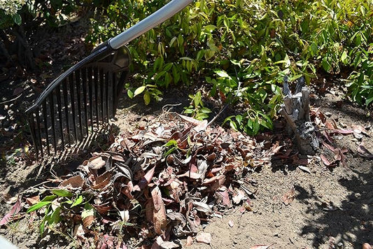 MLTOOLS | Rake | Shovel | Sieve | 3-in-1 Garden Tool | Durable Plastic Rake Head | Metal Crooked Shaft Handle | R8279