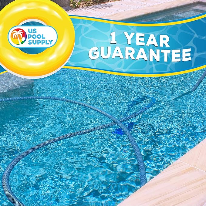 U.S. Pool Supply Flexible Triangular Pool Vacuum Head with Swivel Connection and Multi-Directional Fishtail EZ Clip Handle - Connects to Standard 1-1/2" & 1-1/4" Vacuum Hose & 1-1/4" Poles