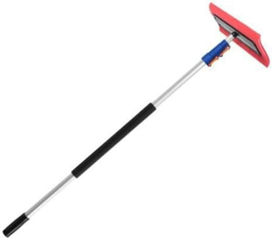 Snow Rakes Roof Rake, 5-12 Ft Extendable (Up to 18 Ft Reach) Lightweight Aluminum with Soft Foam Pad for Snow Removal Solar Panel Cleaning