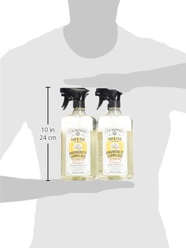 J.R. Watkins Natural Tub & Tile Cleaner, Citrus, 24 Ounce (Pack of 6)