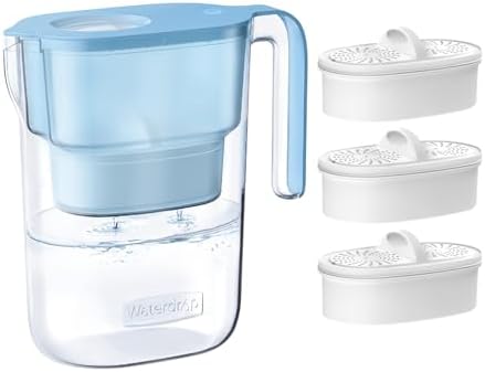 Waterdrop PT-05B Water Filter Pitcher with 3 Filters, 7-Cup, NSF Certified by Waterdrop