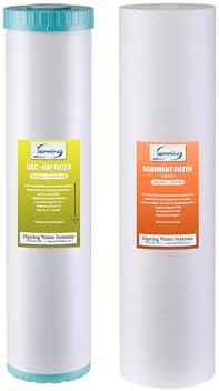 iSpring F2WGB22BKS 4.5” x 20” 2-Stage Whole House Water Filter Replacement Pack, Reduces Sediments, Heavy Metals, Chlorine, PFAS, Hydrogen Sulfide, Chloramine, Fits WGB22B-KS by iSpring