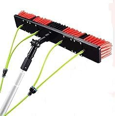Window Cleaning Pole,High-Altitude Cleaning Brushes,Water Fed Telescopic Brush Conservatory Roof Cleaning Tools for Photovoltaic Panel Cleaning,6M