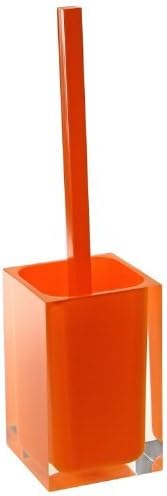 Gedy Rainbow Decorative Square Toilet Brush Holder, Orange