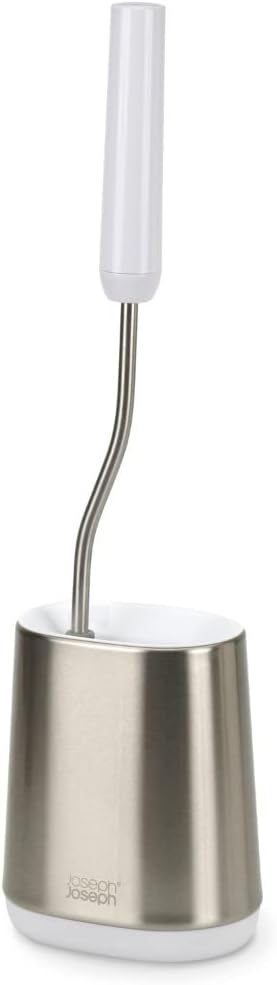 Joseph Joseph Flex Lite Steel Toilet Brush, White