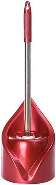 Toilet Brush Cleaner Creative Toilet Brush Holder,Bathroom Cleaning Tool Holder with Holder Base,Home Toilet Brush Bath Stainless Steel Handle (Color : Yellow, Size : C) (Red B)