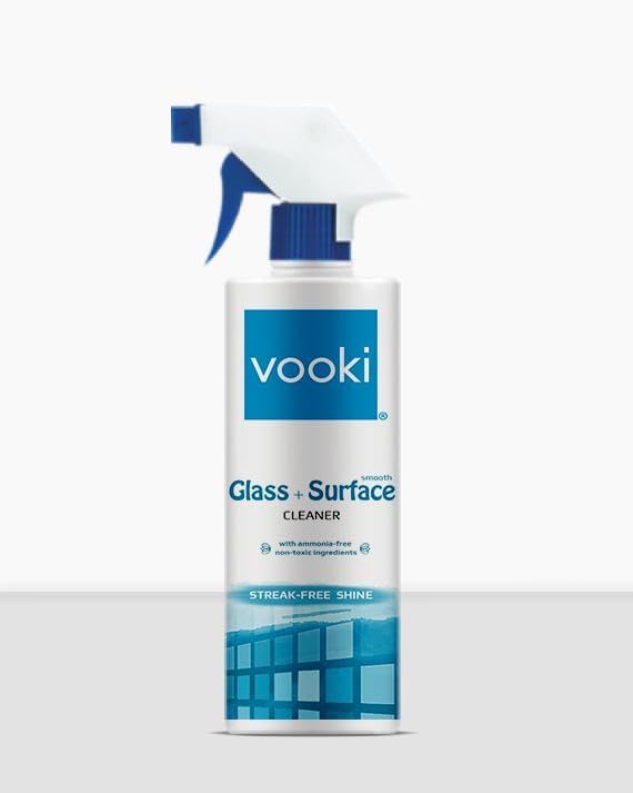 Vooki Ecofriendly Smooth Glass Surface Cleaner, Non-Toxic, for All Types of Glass Surfaces, 500ml - (Pack of 5)