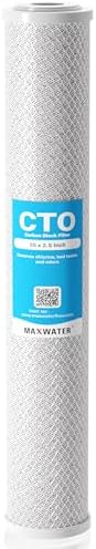 5 Micron 20" x 2.5" CTO Carbon Block Filter Replacement Cartridge Slim BB Whole House Water Filtration System | Compatible With FLTWH2025C05, C1-20, CB-25-2005, 155597-43, SP-EP-20 (1 Pack) by MaxWater
