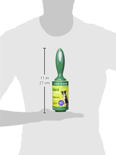 Evercare Lint Roller Pet Hair Remover Giant 60 Layers Per Roll, Green (Pack of 4) - Image 8