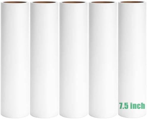 7.5 inch Lint Roller Refills Only, Pet Hair Remover Refills for Clothes Carpet Floor Couch, Extra Sticky Lint Brush Roller Refills, Pack of 5 Rolls, Total 300 Sheets (7.5'' Wide) by MINGRACE