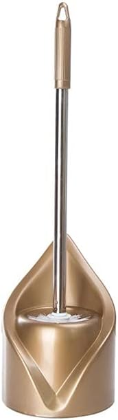 Toilet Brush Cleaner Creative Toilet Brush Holder,Bathroom Cleaning Tool Holder with Holder Base,Home Toilet Brush Bath Stainless Steel Handle (Color : Yellow, Size : C) (Yellow B)