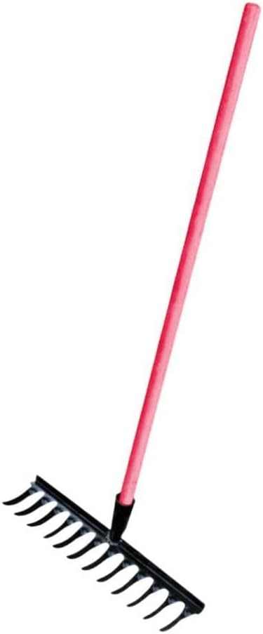 Garden Tool for Soil Preparation Wooden Handle Rake for Flower Beds, 12 Teeth 40x12x10cm