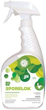 Sporelok Mildew Stain Remover, Heavy Duty, Ready To Use Spray, Fragrance Free 1 Quart (Case of 12)