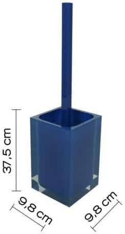 Gedy Rainbow Decorative Square Toilet Brush Holder, Blue