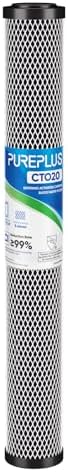 PUREPLUS 5 Micron 20" x 2.5" Whole House CTO Carbon Water Filter 1 PACK by PUREPLUS