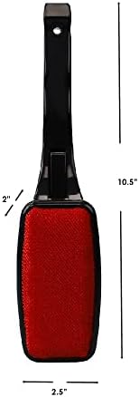 Lint Remover for Pet Hair (2 Pack), by Home Basics: Swiveling Lint Brushes for Clothes and Furniture | Plastic Garment Brush (Red) - Image 7