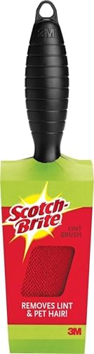 Scotch-Brite Lint Brush,Lint Remover for Pet Hair,No Adhesive, 1 Pack | Lint Remover for Pet Hair, Cat Fur, Dog Fur , Great for bedding, Sofas, & Clothing, Resuable, Double-sided Head, No adhesive by Unknown