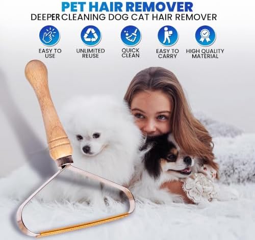 2-Pack Pet Hair Removal Tool, Lint Remover, Carpet Scraper & Shaver for Clothes and Carpets, Dog & Cat Hair Remover with Carpet Rake for Cars, Rugs, Sofas, and Furniture - Image 2