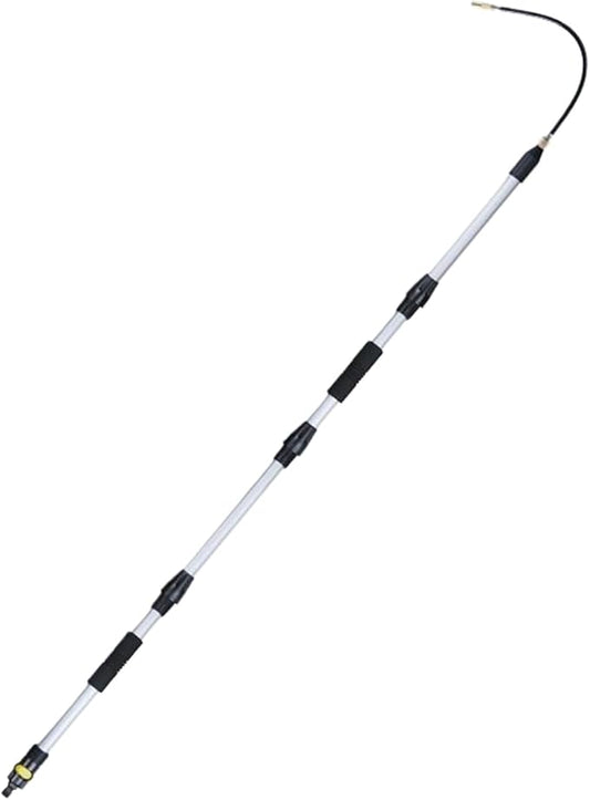 Gutter Cleaning Tool From The Ground, With Extended Reach Capability, 200x2x2cm, Adjustable Length Gutter Cleaner Pole, Rotating Roof Wand, Extendable Telescopic Design, For House Leaves Trash