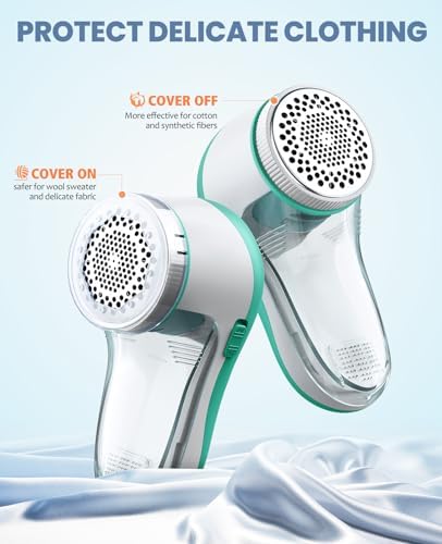 POPCHOSE Fabric Shaver, Lint Shaver with 6-Leaf Blade, Rechargeable | Lint Remover with Type-C Fast Charing Port, Sweater Defuzzer, Clothes Shaver for Couch, Furniture, Blanket, Remove Pilling - Image 5