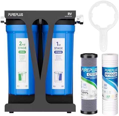 PUREPLUS RV Water Filter System, Dual Stage, NSF/ANSI 42 Certified by PUREPLUS