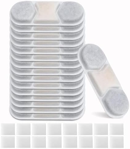 12 Pack Dog Water Fountain Filters Fit for WF120/WF160/DYSJ01 Large Dog Water Bowl Dispenser 3.2Gal/12L and 4.2Gal/16L Automatic Pet Fountain by BUYNOW