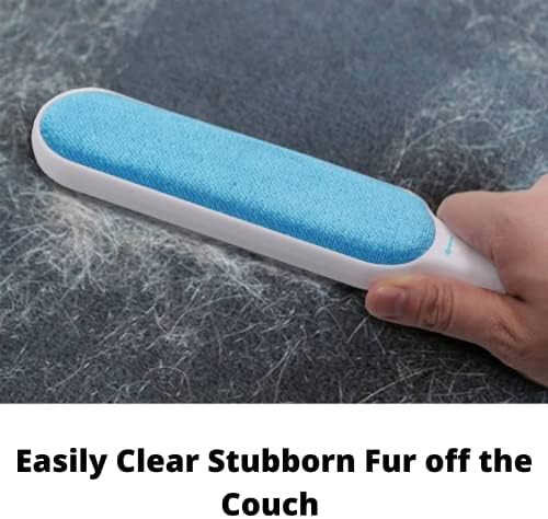 Pet Hair Remover Brush - Dog Hair Remover for Clothes - lint Brush pet Hair Remover - Reusable Fur Remover for Furniture and Clothing - Light pet Dander Remover with self Cleaning Base - Image 4