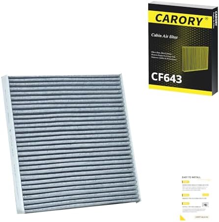 Cabin Air Filter w/Activated Carbon for VW Atlas (2018-2025), Jetta (2019-2025), for Tiguan (2018-2024), Golf/GTI (2015-2024), Audi A3 (2014-2024), Q3 (2019-2025), OE# 5Q0 819 653, CF11643, CF643 by Carory