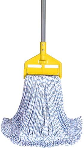 Rubbermaid Commercial Products Invader Fiberglass Wet Mop Handle, 60-Inch, Blue, Heavy Duty Mop Head Replacement Handle for Industrial/Household Floor Cleaning, Quick Change Mop Head Handle