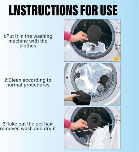 Pet Hair Remover for Laundry, Reusable Dog & Cat Hair Remover Tool, Effectively Removes Pet Hair, Lint and Dander from Bedding and Clothing, Suitable for Washing Machines, Dryers 6PCS - Image 6