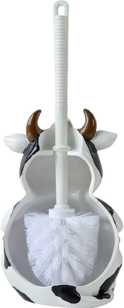 Toilet Brushes & Holders Novelty Toilet Brush Holder Cartoon Frog Cow Monkey Resin Toilet Scrubber Set Toilet Brush Cleaning Tool