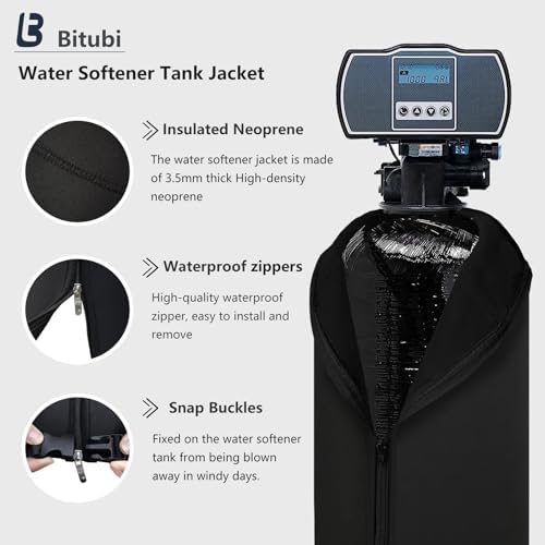 Bitubi Water Softener Neoprene Sweat Jacket, Outdoor Water Softener and Filter Tank Cover to Prevent Sweating, Water Softener Insulated Cover (9x48, Black) - Image 4