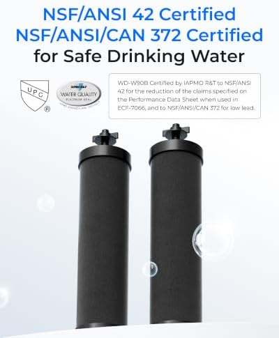 Waterdrop Silver Ions Black Water Filter, Replacement for Berkey® BB9-2® - Image 5