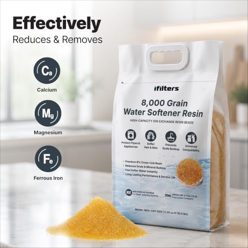 Water Softener Resin Media Replacement, 1/4 Cu Ft Cation Resin, 8,000 Grain - Image 2