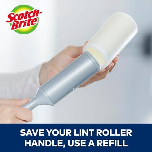Scotch-Brite 50% Stickier Lint Roller, 288 Sheets Total, 6 Pack | 50% Stickier*, Heavy Duty for Removing Debris and Pet Hair on Clothes, Furniture, Cars, Offices & More, 48 Sheets per Roller - Image 7