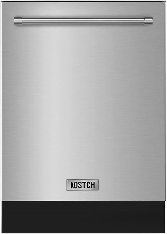 KOSTCH 24 inch Built-In Dishwasher,Top Control 8 Wash Programs Slide In DishWasher Machine with Third Rack,Large Capacity 15 Place Settings, ENERGY STAR Certified, 45-dBA Ultra-Quiet (Stainless Steel)