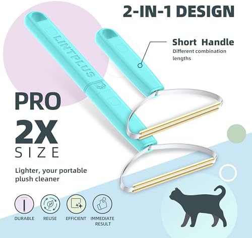 Pro Plus Adjustable-Length LINTPLUS Pet Hair Remover ?€? Compact & Extended Handle Modes, Safe for Furniture, Cars, Carpets & Delicate Fabrics - Image 2