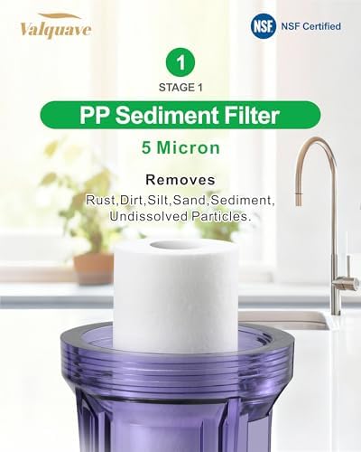 10"x2.5" Water Filter Replacement, Universal NSF Certified PP Sediment Filter + UDF + CTO Activated Carbon Block Filter,5 Micron + 10 Micron 4 Pack - Image 2