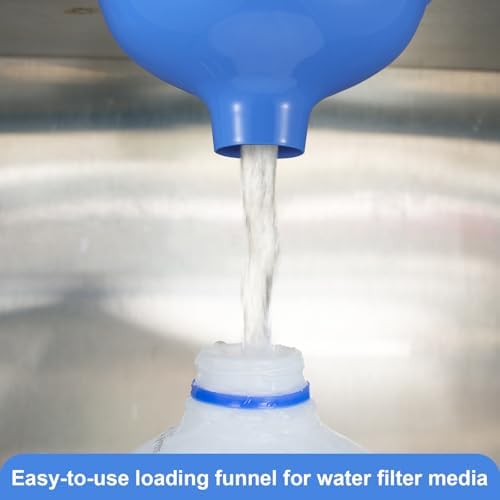 Vesici 2 Pack Extra Large Wide Mouth Funnel 2.5" x 10", Blue - Image 4
